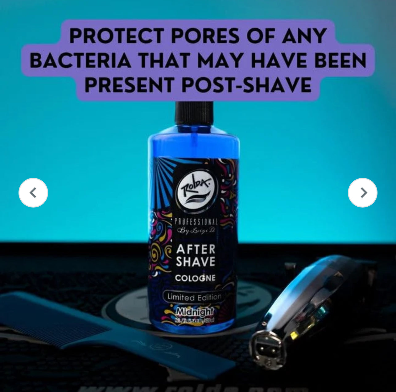 Rolda - Midnight After Shave Tonic For Men | Post Shave Tonic, Calms Irritation, Helps Heal & Clean Shaved Areas, Masculine Fragrance