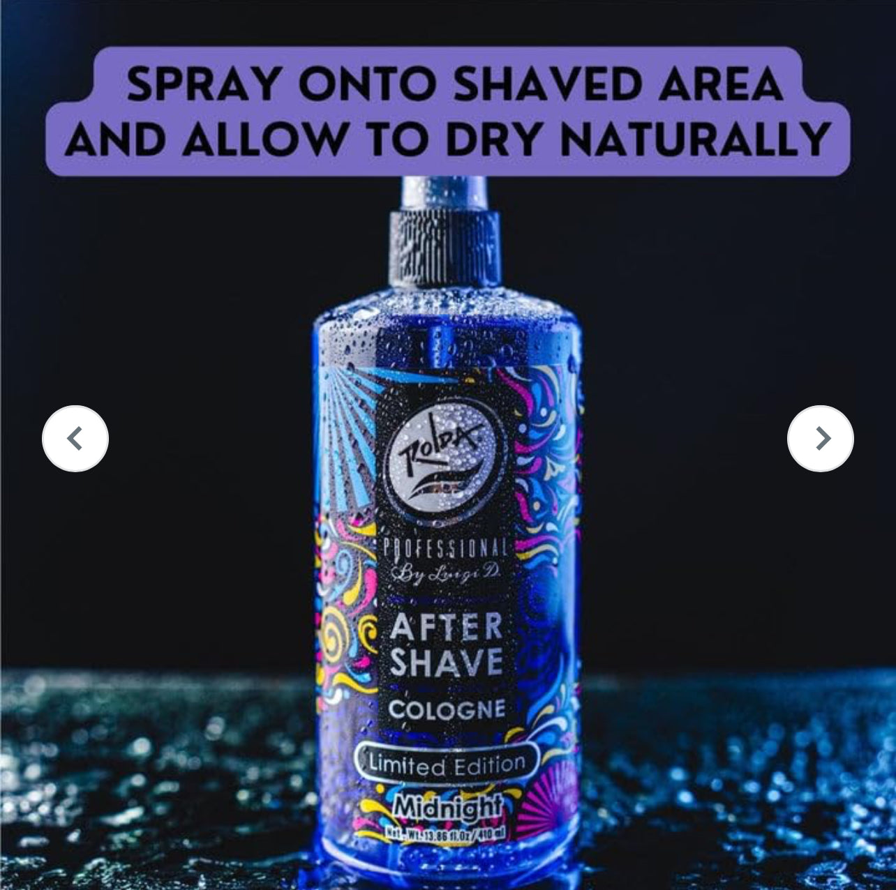 Rolda - Midnight After Shave Tonic For Men | Post Shave Tonic, Calms Irritation, Helps Heal & Clean Shaved Areas, Masculine Fragrance