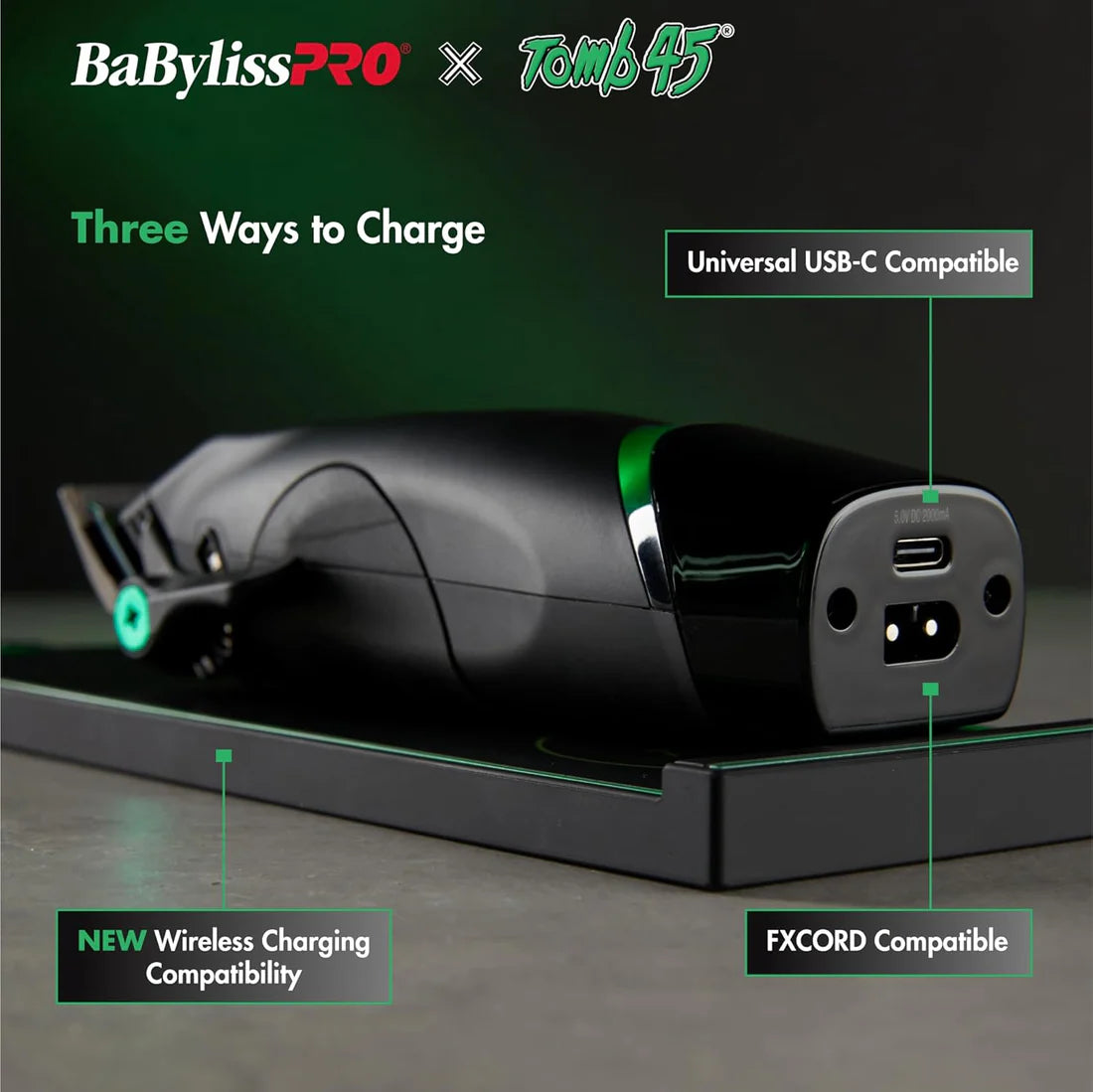 BaBylissPRO x Tomb45 Wireless Charging Clipper (FXT45C)