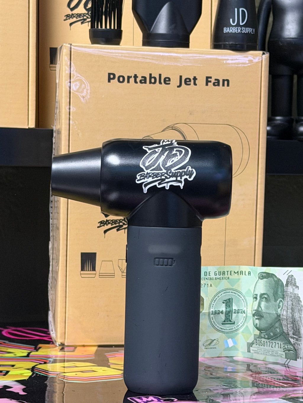 Ventilador turbo inalámbrico - Soplador/secador de mano inalámbrico con carga USB, modo turbo y 3 ajustes de velocidad, ventilador eléctrico portátil