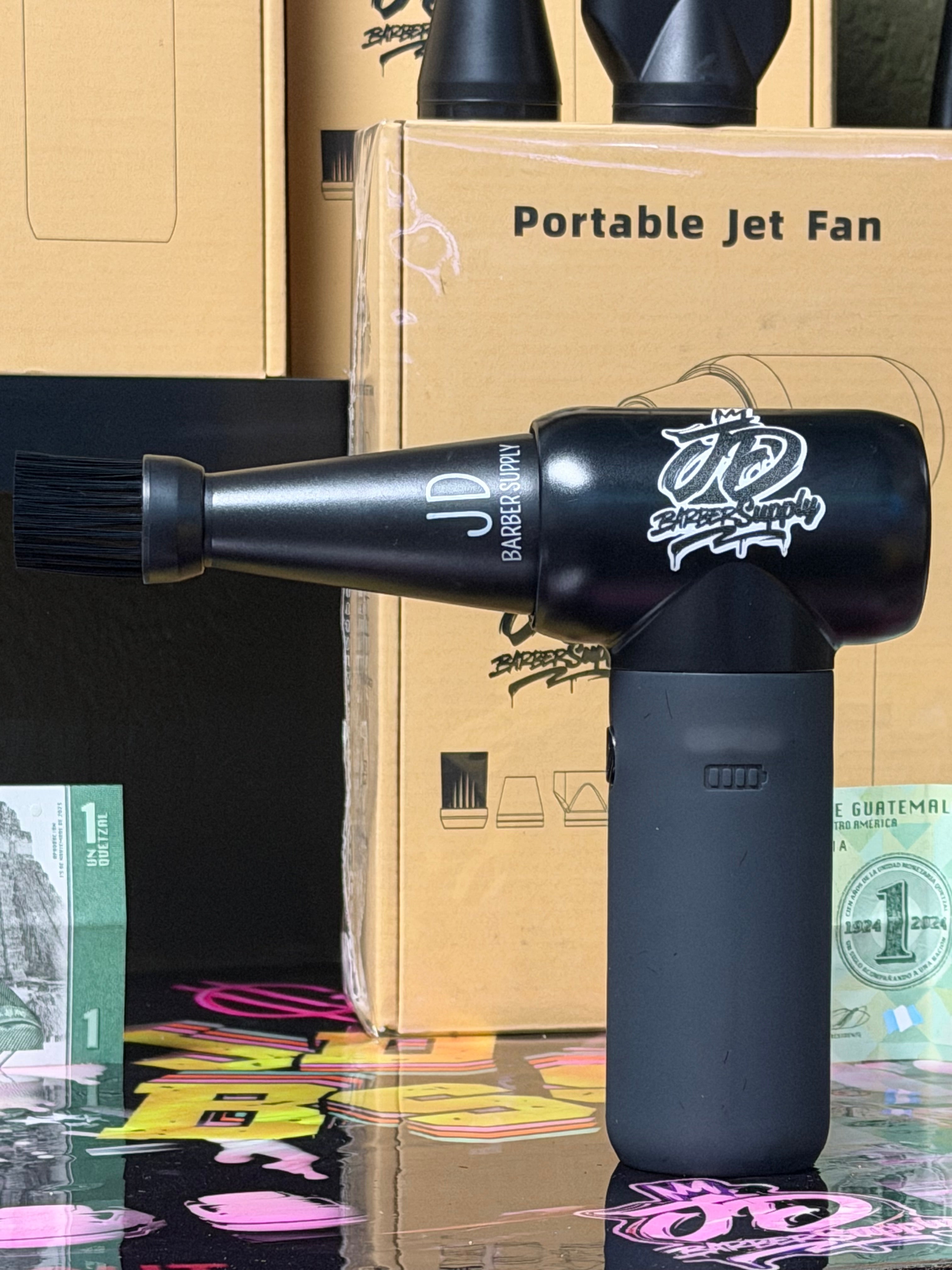 Ventilador turbo inalámbrico - Soplador/secador de mano inalámbrico con carga USB, modo turbo y 3 ajustes de velocidad, ventilador eléctrico portátil