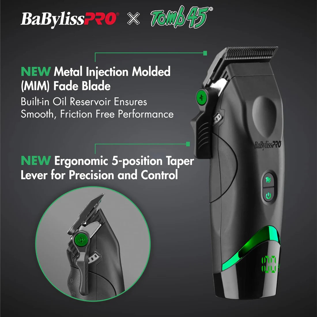 BaBylissPRO x Tomb45 Wireless Charging Clipper (FXT45C)