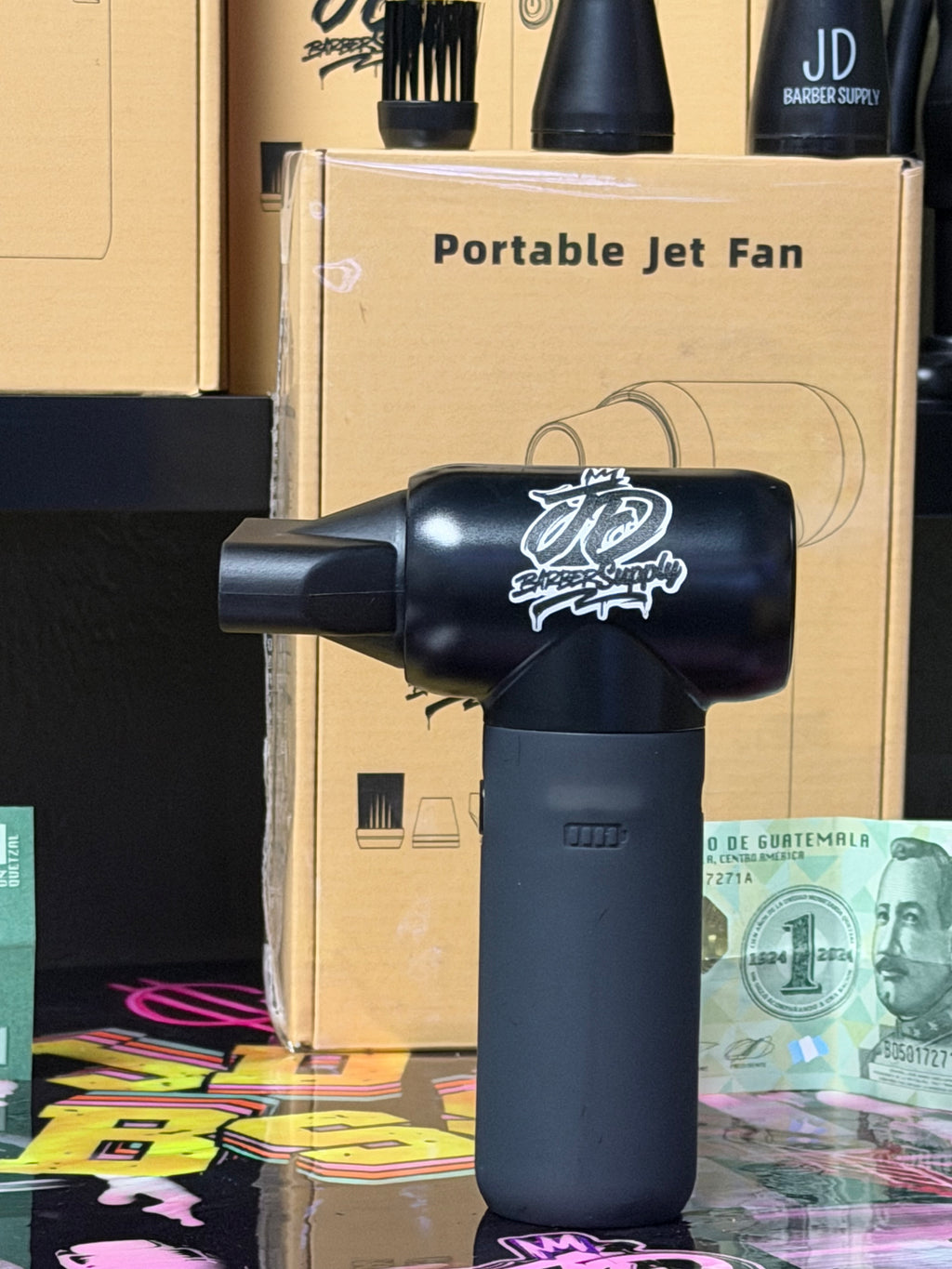 Ventilador turbo inalámbrico - Soplador/secador de mano inalámbrico con carga USB, modo turbo y 3 ajustes de velocidad, ventilador eléctrico portátil