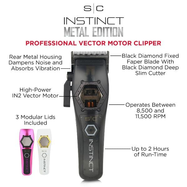 INSTINCT METAL PROFESSIONAL HAIR CLIPPER WITH IN2 VECTOR MOTOR