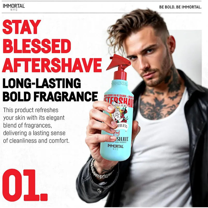 After shave STAY BLESSED 01 inmortal collection