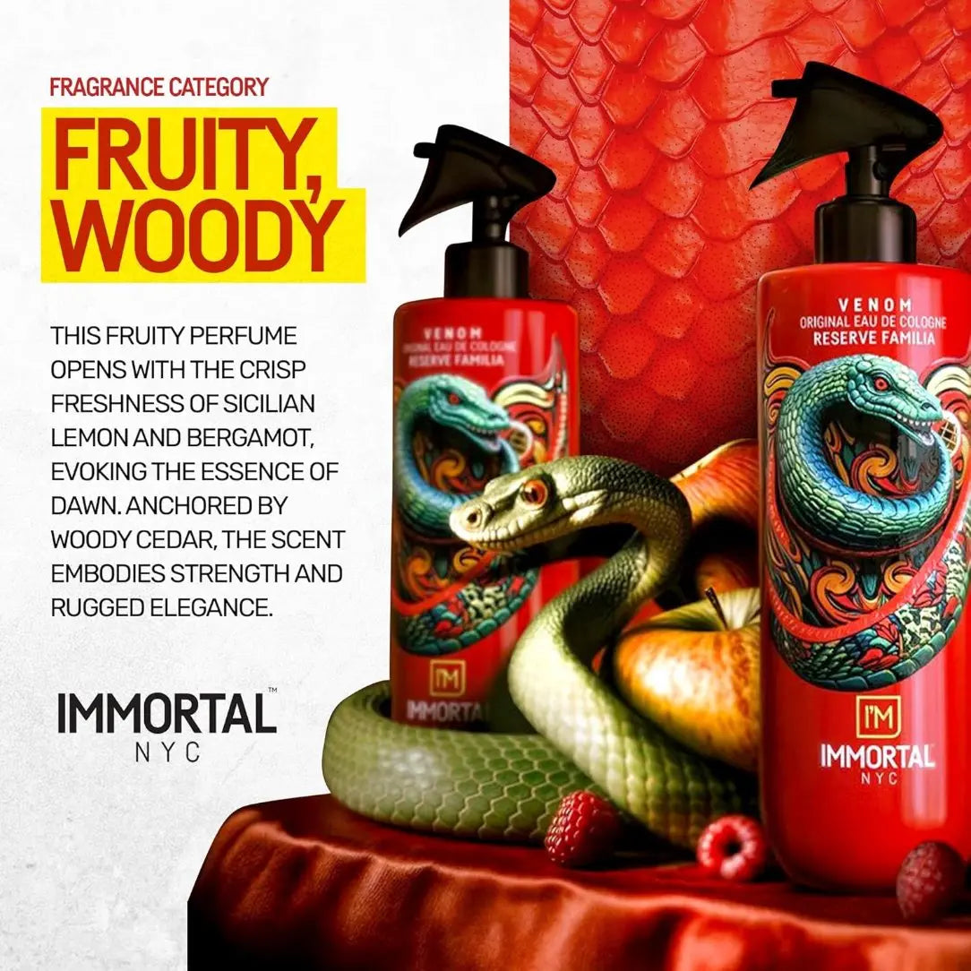IMMORTAL NYC RESERVE COLOGNE AFTERSHAVE - VENOM: A FRAGRANCE FOR THE ELITE