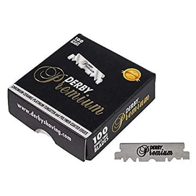 Derby Premium Single Edge Razor Blades 100 CT - pre cut