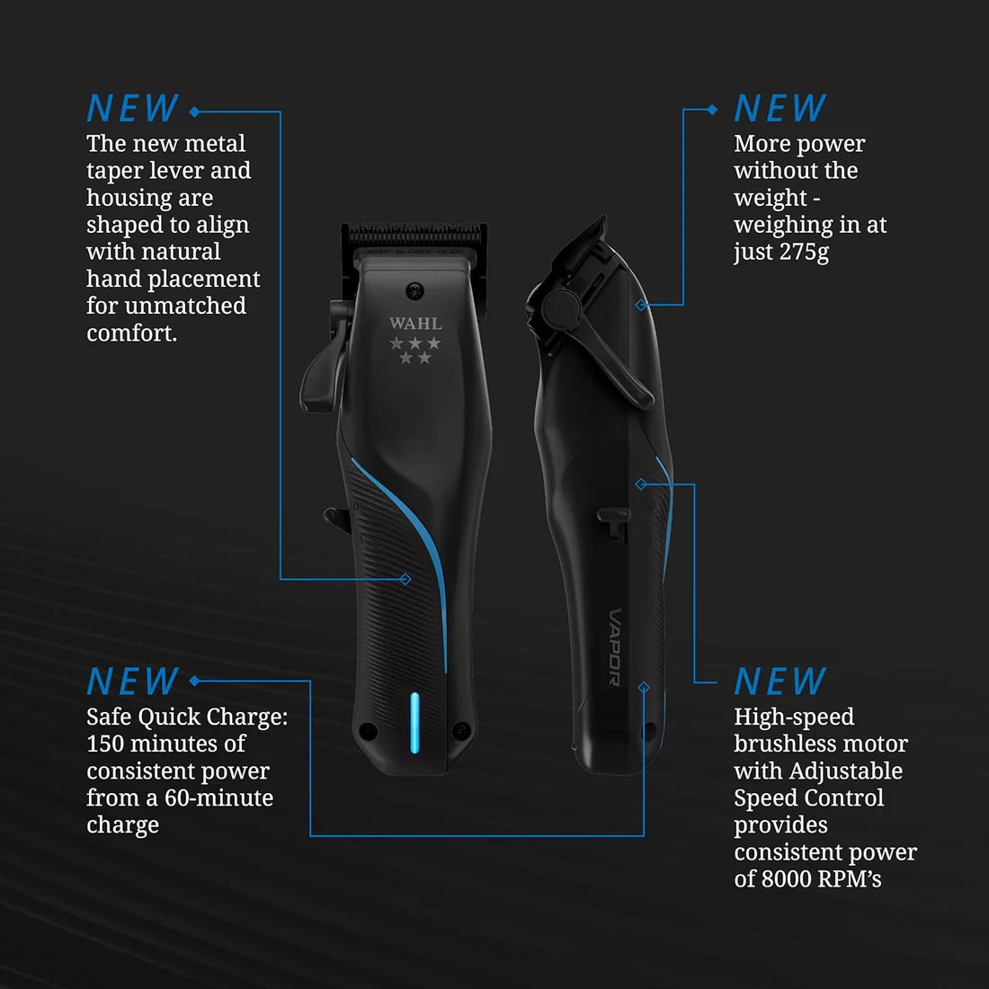 Wahl Professional Vapor Cordless Clipper with F32 FadeOut Blade (3026480)