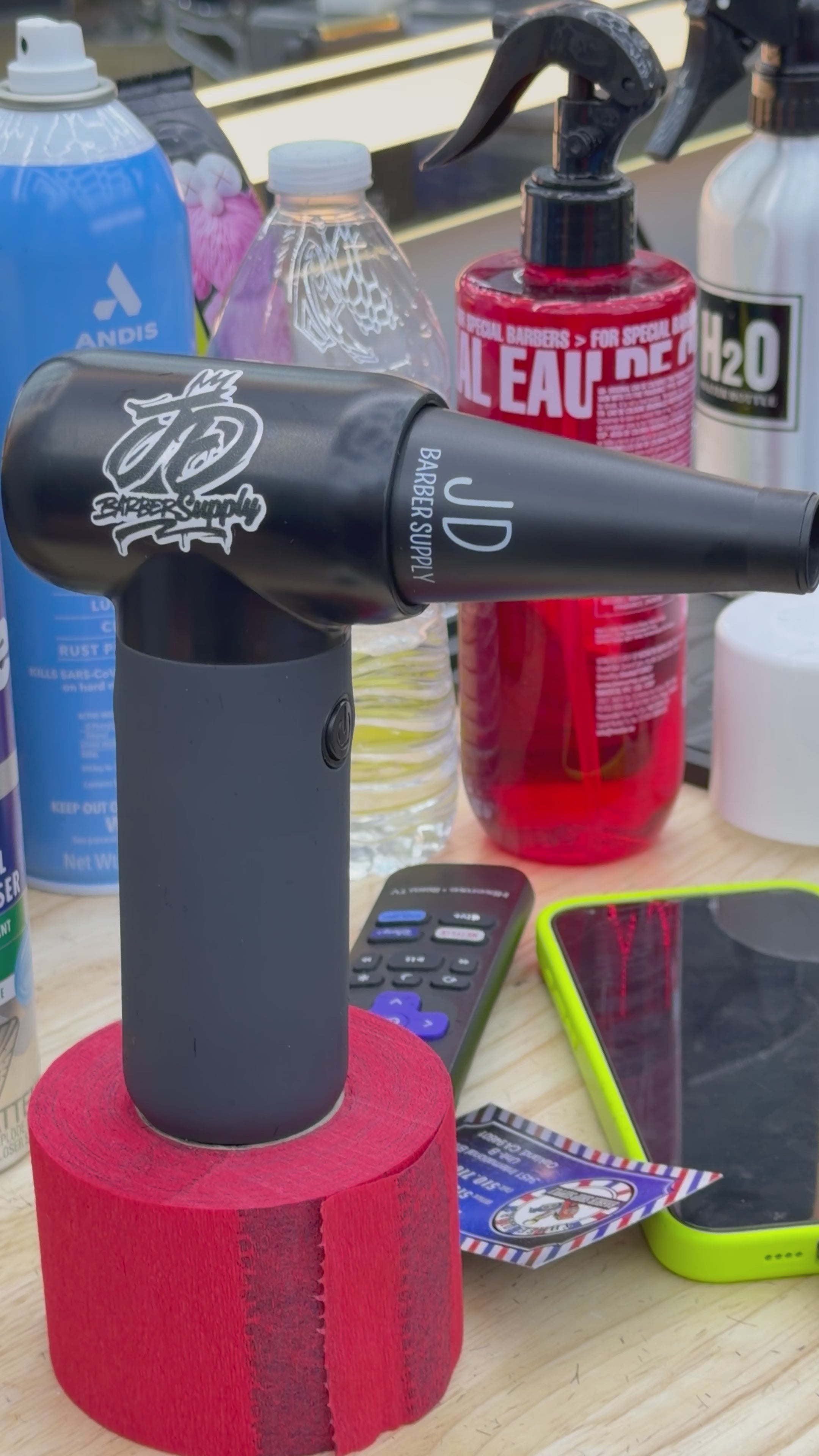 Ventilador turbo inalámbrico - Soplador/secador de mano inalámbrico con carga USB, modo turbo y 3 ajustes de velocidad, ventilador eléctrico portátil